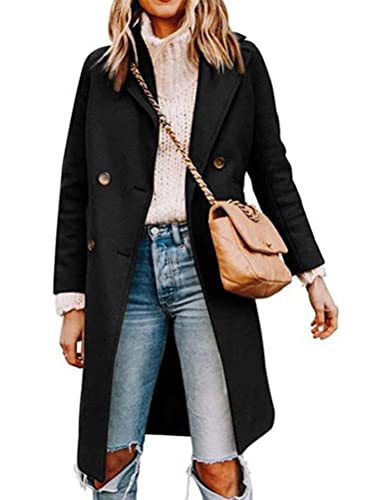 Onsoyours Damen Winter Warme Lang Mantel Elegant Klassischer Retro Langä Rmeliger Revers Einfarbig Mode Lose Langarm Herbst Winter Outwear Jacke B Schwarz XL Onsoyours Damen Winter Warme Lang Mantel Elegant Klassischer Retro Langä Rmeliger Revers Einfarbig Mode Lose Langarm Herbst Winter Outwear Jacke B Schwarz XL von Onsoyours