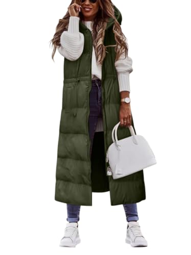 Onsoyours Daunenweste Damen Lang Winterjacke Daunenjacke Warm Weste Jacke mit Kapuze Steppjacke Wintermantel Casual Daunenmantel Slim Gilet mit Taschen E Armeegrün L Onsoyours Daunenweste Damen Lang Winterjacke Daunenjacke Warm Weste Jacke mit Kapuze Steppjacke Wintermantel Casual Daunenmantel Slim Gilet mit Taschen E Armeegrün L von Onsoyours