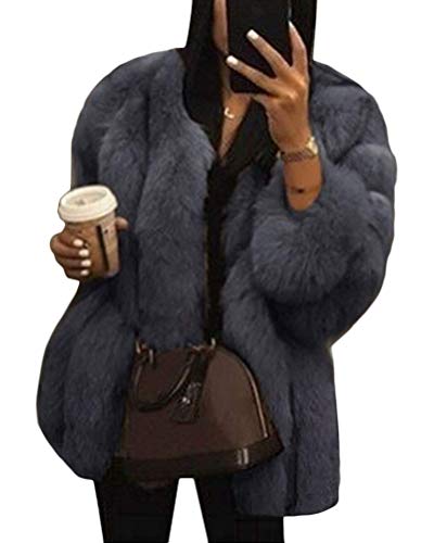 Onsoyours Graue Faux Fake V-Ausschnitt Langarm Dicker Oversize Winter Kunstfell Pelzmantel Felljacke Damen L Onsoyours Graue Faux Fake V-Ausschnitt Langarm Dicker Oversize Winter Kunstfell Pelzmantel Felljacke Damen L von Onsoyours