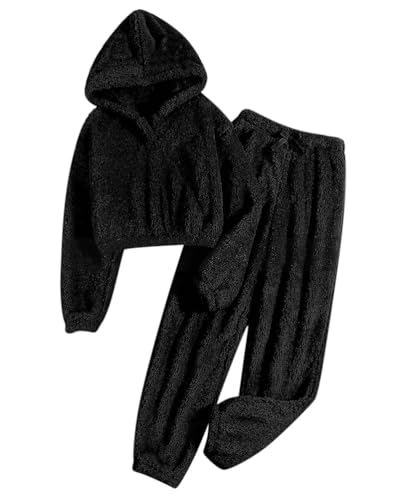 Onsoyours Hausanzug Damen Fleece Plüsch Dicke Schlafanzug Jogginganzug Trainingsanzug Freizeitanzug Warm Weich Pyjama Set Sportanzug Kapuzen Sweatshirt & Hose für Sport Freizeit A Schwarz XS Onsoyours Hausanzug Damen Fleece Plüsch Dicke Schlafanzug Jogginganzug Trainingsanzug Freizeitanzug Warm Weich Pyjama Set Sportanzug Kapuzen Sweatshirt & Hose für Sport Freizeit A Schwarz XS von Onsoyours
