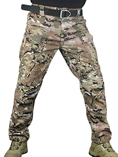 Onsoyours Herren Cargo Hose Militär Outdoor Hose mit Taschen Männer Stretch Arbeitshosen Combat Tactical Hose Ranger Hose für Jagd Wandern C Camouflage 02 S von Onsoyours