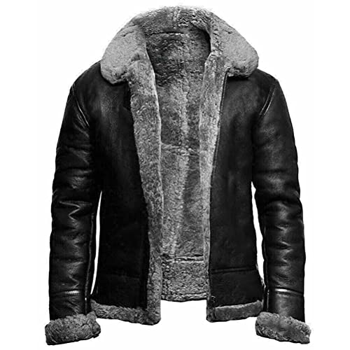 Onsoyours Herren Cordjacke Fleece Gefüttert Bomberjacke Lange Warme Dicker Reißverschluss Cargo Jacke mit Multi Taschen B Grau L von Onsoyours