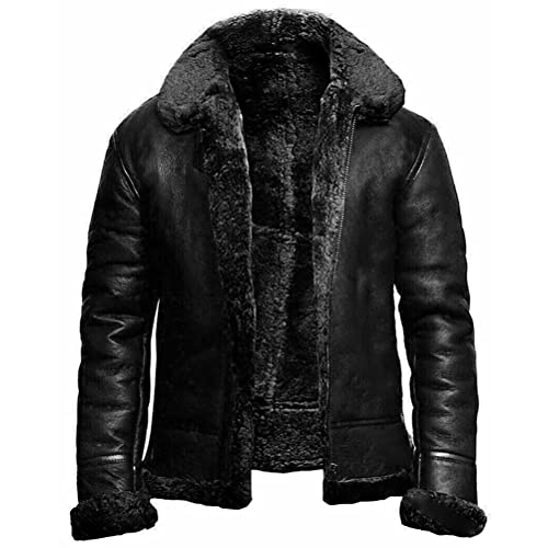 Onsoyours Herren Cordjacke Fleece Gefüttert Bomberjacke Lange Warme Dicker Reißverschluss Cargo Jacke mit Multi Taschen B Schwarz L von Onsoyours