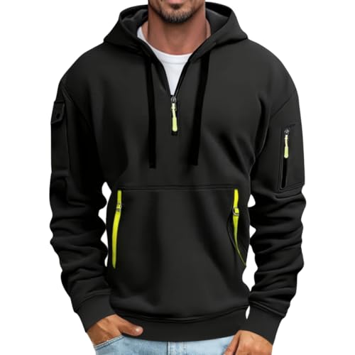 Onsoyours Herren Hoodie Sweatjacke Kapuzenpullover Sweatshirt Hoodiejacke Kapuzenjacke Kapuzenpulli mit Half Zip Hoody Kapuzenpullover Langarm Casual Fitness Training A Schwarz XXL Onsoyours Herren Hoodie Sweatjacke Kapuzenpullover Sweatshirt Hoodiejacke Kapuzenjacke Kapuzenpulli mit Half Zip Hoody Kapuzenpullover Langarm Casual Fitness Training A Schwarz XXL von Onsoyours