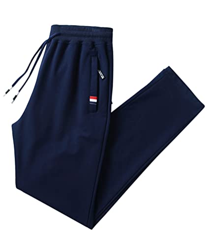 Onsoyours Herren Hose Warme Jogginghose Casual Sporthose Winter Fleece Sweatpants Sherpa Gefüttert Hosen mit Taschen Herren Sweathose Gürtel Freizeithose Thermo Mode H Marine M von Onsoyours