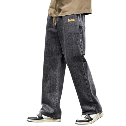 Onsoyours Herren Jeanshose Basic Baggy Jeans Y2k Stretch Denim Loose Fit Jeanshosen Hip Hop Hosen A Dunkelgrau L von Onsoyours