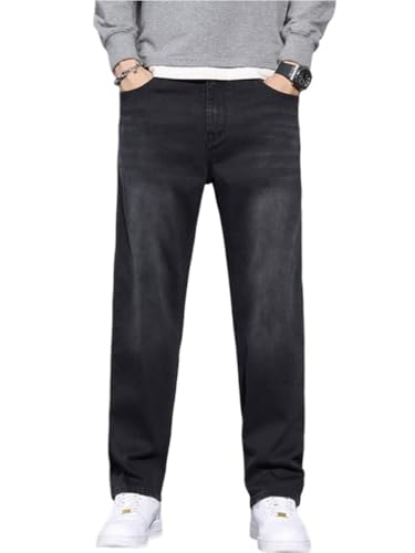 Onsoyours Herren Jeanshose Y6k Baggy Jeans Casual Stretch Denim Hosen Loose Jeanshosen Hip Hop Jean Vintage Freizeithose Streetwear A Schwarz XXL von Onsoyours