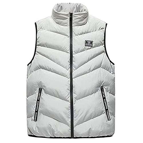 Onsoyours Herren Weste Bodywarmer Steppweste Funktionsweste Outdoor Freizeit Sport Style Mit Stehkragen A Grau M von Onsoyours