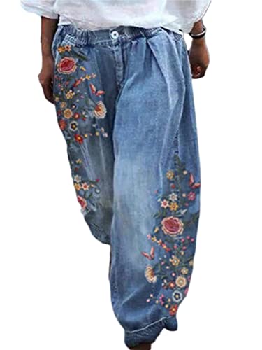 Onsoyours Hose Damen Elegant Leichte Schlaghose Bootcut Flared Hose Sommerhose Lose Freizeithose Mode Weites Bein Vintage Bedruckte Gerade Pants Blau V M Onsoyours Hose Damen Elegant Leichte Schlaghose Bootcut Flared Hose Sommerhose Lose Freizeithose Mode Weites Bein Vintage Bedruckte Gerade Pants Blau V M von Onsoyours