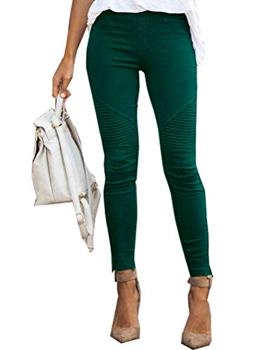 Onsoyours Jeans Damen Skinny Jeans Denim High Waist Slim Leggings Röhrenjeans Bleistifthose Bleistift Hose Grün X-Large von Onsoyours