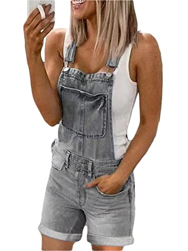 Onsoyours Jeanslatzhose Damen Latzhose Jeans Kurz/Lange Hose Denim Overall Jumpsuit Playsuit Jeans Vintage Loose Fit Hoseanzug Romper mit Taschen A Grau XXL Onsoyours Jeanslatzhose Damen Latzhose Jeans Kurz/Lange Hose Denim Overall Jumpsuit Playsuit Jeans Vintage Loose Fit Hoseanzug Romper mit Taschen A Grau XXL von Onsoyours