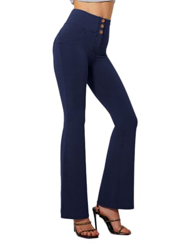 Onsoyours Jeggings Damen Stretch Bequem High Waist Bootcut Jeans Leggings Knopfleiste Skinny Jeanshosen Casual Sexy Denim Jeggings Yogahose Schlaghose A Dunkelblau XXL Onsoyours Jeggings Damen Stretch Bequem High Waist Bootcut Jeans Leggings Knopfleiste Skinny Jeanshosen Casual Sexy Denim Jeggings Yogahose Schlaghose A Dunkelblau XXL von Onsoyours