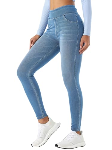 Onsoyours Jeggings Damen Stretch High Waist Skinny Jeans Leggings Jeanshose Gym Jogging Yogahose Sexy Denim Jeggings A Hellblau 02 L Onsoyours Jeggings Damen Stretch High Waist Skinny Jeans Leggings Jeanshose Gym Jogging Yogahose Sexy Denim Jeggings A Hellblau 02 L von Onsoyours