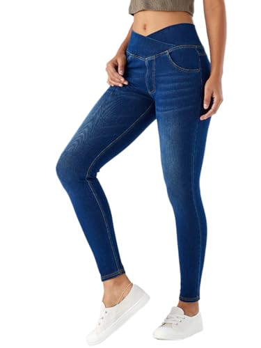 Onsoyours Jeggings Damen Stretch High Waist V Cross Skinny Jeans Leggings Jeanshose Gym Jogging Yogahose Sexy Denim Jeggings A Dunkelblau M Onsoyours Jeggings Damen Stretch High Waist V Cross Skinny Jeans Leggings Jeanshose Gym Jogging Yogahose Sexy Denim Jeggings A Dunkelblau M von Onsoyours