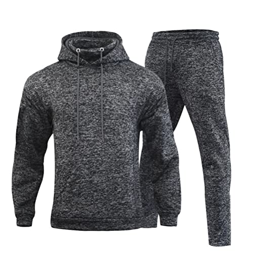 Onsoyours Jogging Anzug Herren Tracksuit Set Top Sportswear Langarm Sweatshirts Hoodie Hosen Sweatsuits Zweiteiliger Sport Jogging Anzug E Dunkelgrau M von Onsoyours