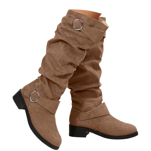 Onsoyours Langschaft Stiefel Damen Wildleder Schlupfstiefel mit Blockabsatz Winterstiefel Lange Stiefel Casual Kniehohe Boots A Khaki 37 EU Onsoyours Langschaft Stiefel Damen Wildleder Schlupfstiefel mit Blockabsatz Winterstiefel Lange Stiefel Casual Kniehohe Boots A Khaki 37 EU von Onsoyours