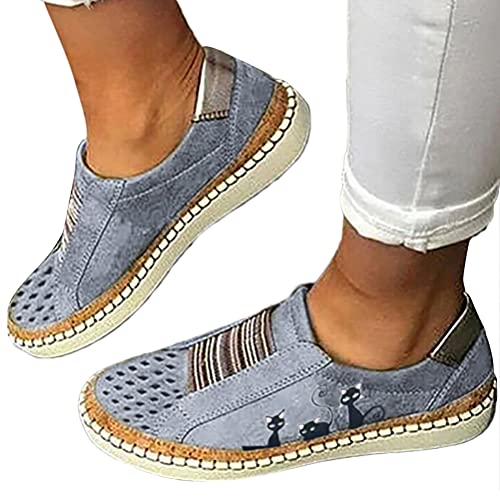 Onsoyours Low-Cut Sneaker Canvas Flache Schuhe Damen Freizeitschuhe Damen Sommer Frühling Turnschuhe A Grau 42 EU von Onsoyours