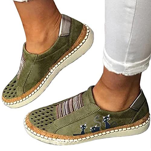 Onsoyours Low-Cut Sneaker Canvas Flache Schuhe Damen Freizeitschuhe Damen Sommer Frühling Turnschuhe A Grün 38 EU von Onsoyours