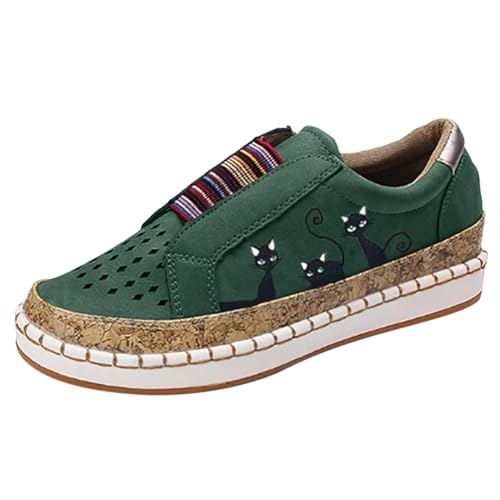 Onsoyours Low-Cut Sneaker Canvas Flache Schuhe Damen Freizeitschuhe Damen Sommer Frühling Turnschuhe A Grün 38 EU von Onsoyours