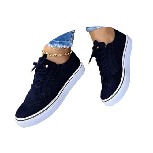 Onsoyours Low-Cut Sneaker Canvas Flache Schuhe Damen Freizeitschuhe Damen Sommer Frühling Turnschuhe Blau 40 EU von Onsoyours