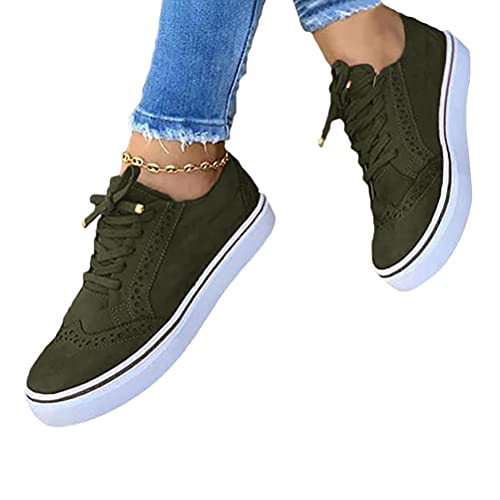 Onsoyours Low-Cut Sneaker Canvas Flache Schuhe Damen Freizeitschuhe Damen Sommer Frühling Turnschuhe Grün 40 EU von Onsoyours