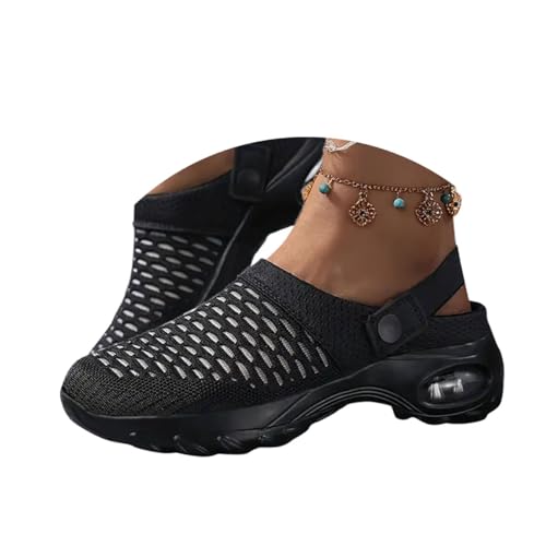 Onsoyours Orthopädische Schuhe Damen Luftkissen-Wanderschuhe Mesh Atmungsaktiv Sandals Orthopädische Air Cushion Slip On Walking Shoes Outdoor-Walking-Shoes A Schwarz 42 EU von Onsoyours