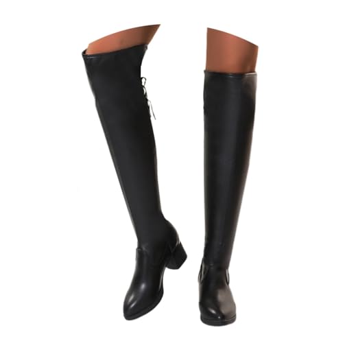Onsoyours Overknee Stiefel Damen PU Hohe Stiefel mit Blockabsatz Winterstiefel Lange Stiefel Casual Langschaft Boots Winterschuhe A Schwarz 40 EU Onsoyours Overknee Stiefel Damen PU Hohe Stiefel mit Blockabsatz Winterstiefel Lange Stiefel Casual Langschaft Boots Winterschuhe A Schwarz 40 EU von Onsoyours