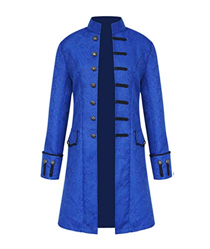 Onsoyours Oversized Herren Mantel Print Langarm Frack Stehkragen Mode Smoking Jacke Gothic Gehrock Uniform Kostüm Party Trenchcoat Windbreaker Steampunk Graben Outwear A Blau 3XL Onsoyours Oversized Herren Mantel Print Langarm Frack Stehkragen Mode Smoking Jacke Gothic Gehrock Uniform Kostüm Party Trenchcoat Windbreaker Steampunk Graben Outwear A Blau 3XL von Onsoyours