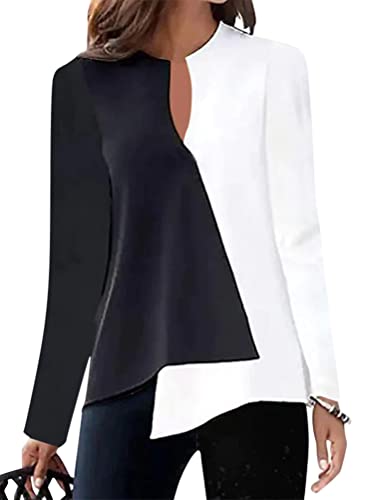 Onsoyours Pailletten Oberteil Elegant Langarmshirt Festliche Bluse Langarm Tunika Lässig V-Ausschnitt Glitzer Oberteile Tops Tunika Elegant Pullover Mode Party C Schwarz XL von Onsoyours