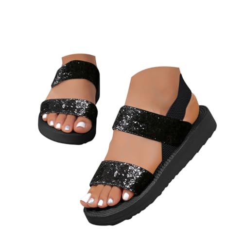 Onsoyours Sandalen Damen Sommer Bequem Flache Offene Schuhe Strandschuhe Breite Füße Sommerschuhe A Schwarz 03 41 EU Onsoyours Sandalen Damen Sommer Bequem Flache Offene Schuhe Strandschuhe Breite Füße Sommerschuhe A Schwarz 03 41 EU von Onsoyours
