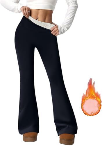 Onsoyours Schlaghose Damen Gefütterte Leggings Lang Winter Warm Bootcut Thermo Leggings Hohe Taille Flared Yogahose B Schwarz L Onsoyours Schlaghose Damen Gefütterte Leggings Lang Winter Warm Bootcut Thermo Leggings Hohe Taille Flared Yogahose B Schwarz L von Onsoyours