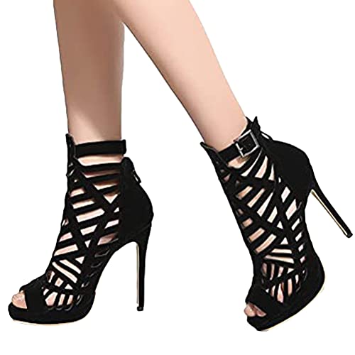 Onsoyours Sexy High Heels für Damen Neue Sommersandalen mit Fischmaul Gefrostete Stiletto-Sandalen mit Offenem Zeh und Reißverschluss A Schwarz 41 EU Onsoyours Sexy High Heels für Damen Neue Sommersandalen mit Fischmaul Gefrostete Stiletto-Sandalen mit Offenem Zeh und Reißverschluss A Schwarz 41 EU von Onsoyours