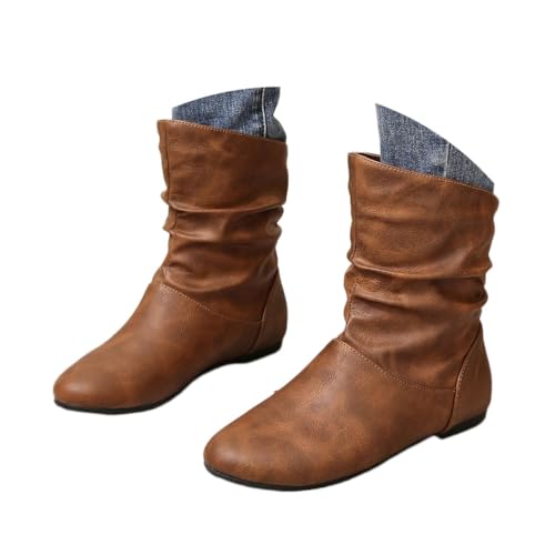 Onsoyours Stiefeletten Damen Flache PU Schlupfstiefel Kurzstiefel Halbstiefel Übergangsstiefel Slip On Ankle Boots A Braun 40 EU Onsoyours Stiefeletten Damen Flache PU Schlupfstiefel Kurzstiefel Halbstiefel Übergangsstiefel Slip On Ankle Boots A Braun 40 EU von Onsoyours