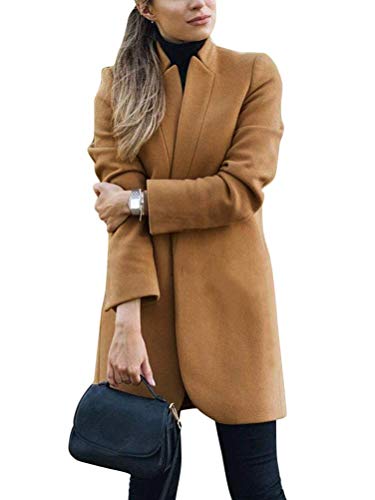 Onsoyours Strickjacke Damen Lang Cardigan Strickpullover Offene Tops Strickcardigan Outwear Langarm Grobstrick Strickmantel Mit Taschen A Khaki S von Onsoyours