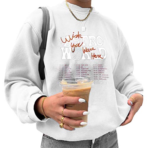 Onsoyours Sweatshirts Damen Lange Ärmel Pullover Winter Mit Rundhalsausschnitt Vintage Streetwear Oversized Bunter Cartoons Mädchen Sportbekleidung Top D Weiß S von Onsoyours