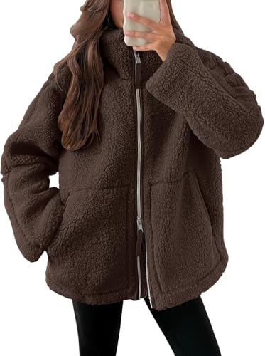 Onsoyours Teddyjacke Damen Teddyfleece Jacke Warme Winterjacke Einfarbig Fleecejacke mit Taschen Reißverschluss Plüschjacke Wintermantel A Kaffee L Onsoyours Teddyjacke Damen Teddyfleece Jacke Warme Winterjacke Einfarbig Fleecejacke mit Taschen Reißverschluss Plüschjacke Wintermantel A Kaffee L von Onsoyours