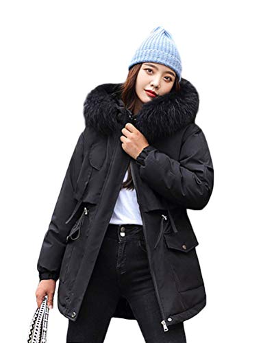 Onsoyours Warme Damen Winter Jacke lang Winterjacke Parka Mantel Mit Fellkapuze Dicker Warm Pelzkragen Schlank Passen Jacke Overcoat Steppmantel Schwarz L Onsoyours Warme Damen Winter Jacke lang Winterjacke Parka Mantel Mit Fellkapuze Dicker Warm Pelzkragen Schlank Passen Jacke Overcoat Steppmantel Schwarz L von Onsoyours