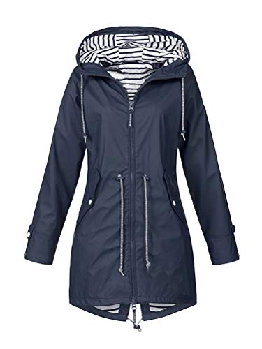 Onsoyours Wasserdichter Kapuzen Regenmantel Damen Solide Regenjacke Freien Winddichte Überzieher Damen Regenjacke Kurzmantel Rainy maritimer Look B Marine 50 Onsoyours Wasserdichter Kapuzen Regenmantel Damen Solide Regenjacke Freien Winddichte Überzieher Damen Regenjacke Kurzmantel Rainy maritimer Look B Marine 50 von Onsoyours