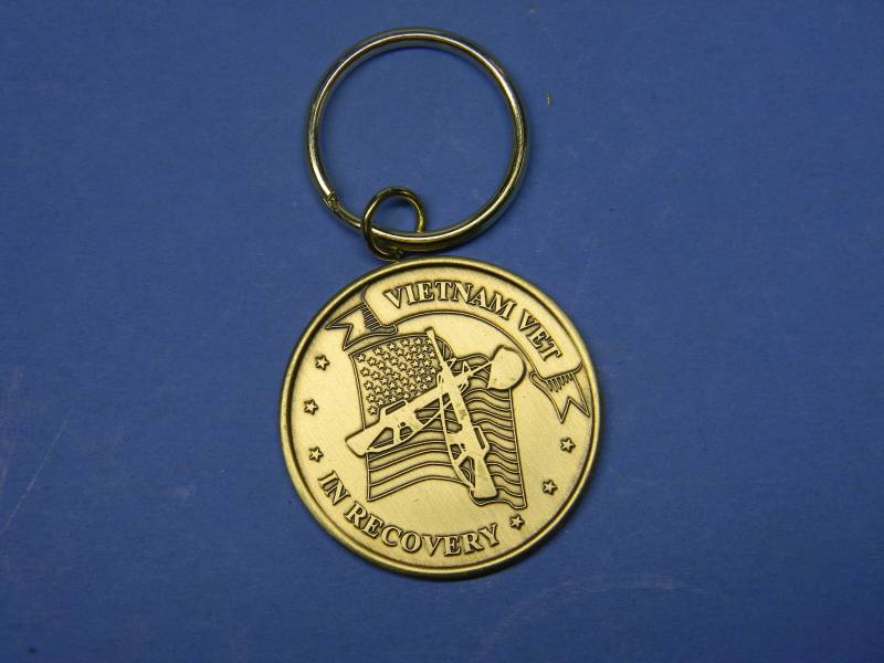 Vietnam Vet Sobriety Massive Bronze Schlüsselanhänger Erholung von OnthebeamGifts
