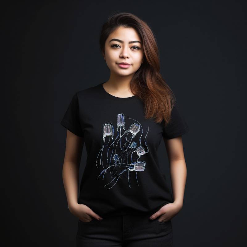 Box Jellyfish Watercolor T-Shirt - Marine Biology T-Shirt, Science Art, Gift For Ocean Lover Box Jellyfish Watercolor T-Shirt - Marine Biology T-Shirt, Science Art, Gift For Ocean Lover von Ontogenie