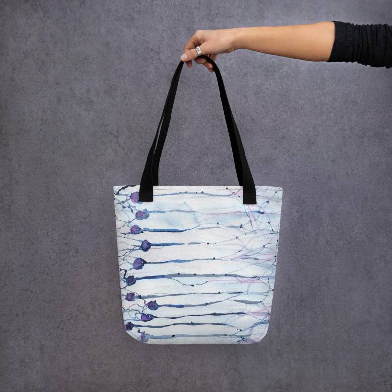 Pyramidal Neurons in Blue Tote Bag - Gift For Scientist, Biology Bag, Neurobiology Pyramidal Neurons in Blue Tote Bag - Gift For Scientist, Biology Bag, Neurobiology von Ontogenie