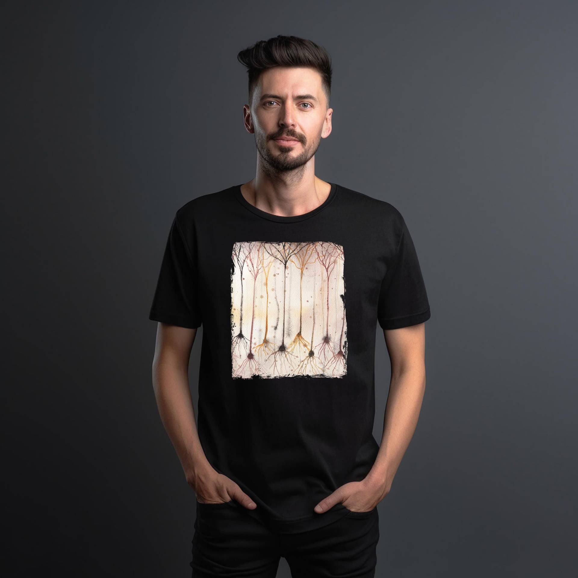 Pyramidal Neurons in Gold T-Shirt - Neuroscience Brain Anatomy Pyramidal Neurons in Gold T-Shirt - Neuroscience Brain Anatomy von Ontogenie