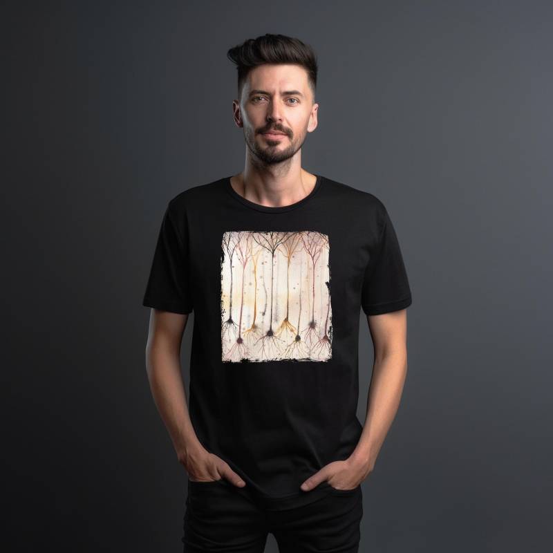 Pyramidal Neurons in Gold T-Shirt - Neuroscience Brain Anatomy Pyramidal Neurons in Gold T-Shirt - Neuroscience Brain Anatomy von Ontogenie