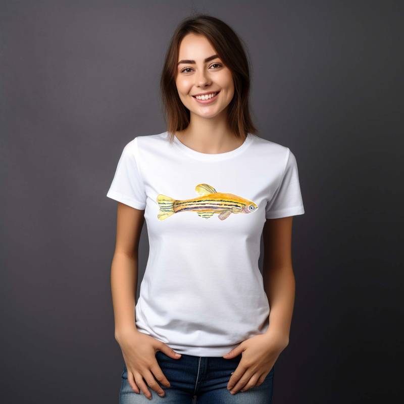 Zebrafish T-Shirt - Gift For Scientist, Fish T-Shirt, Biology Art von Ontogenie