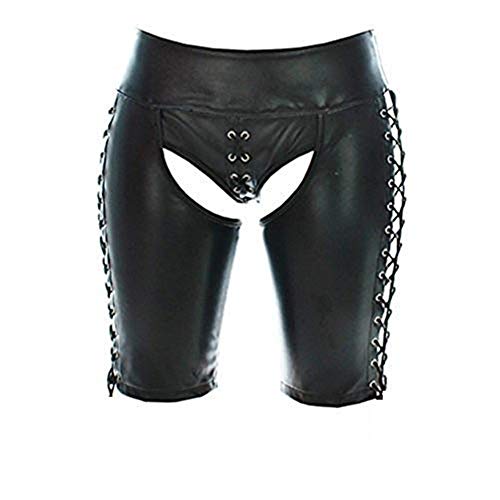 OnundOn Glänzend Herren Boxershorts Wetlook Hose Männer Unterwäsche Ledershorts Männer Badehose offener Hüfte (M) von OnundOn