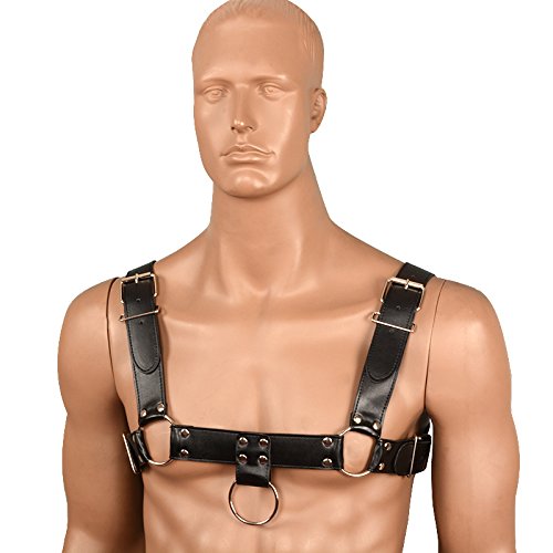 OnundOn Herren Riemenbody Leder Harness Männer String Ring Clubwear Kostüm Fetisch Einstellbar von OnundOn