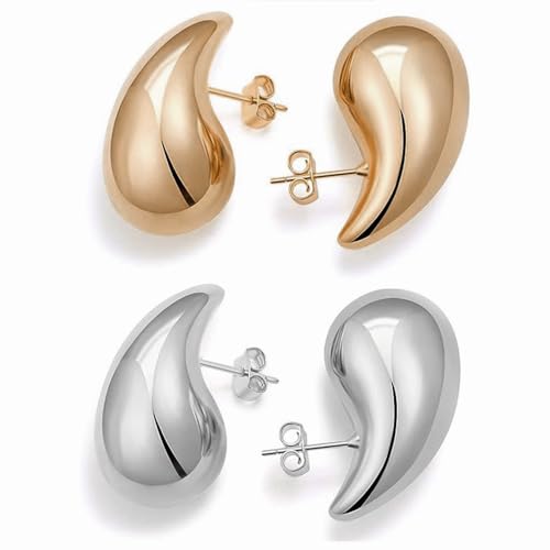 Onvavient Ohrringe Dupes, Ohrhänger Damen, Wassertropfen Ohrring Hypoallergene, Elegante Damenohrringe, Modeschmuck Schmuckstück Ohrstecker für Frauen Mädchen (12 x 18 mm) von Onvavient