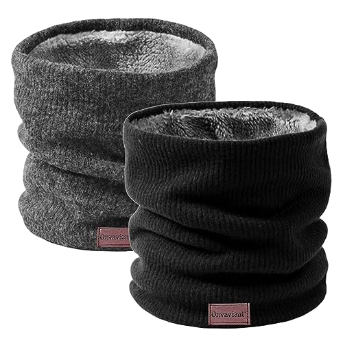 Onvavient Schal Herren Winter, Winter Halsschlauch Ski, Schlauchschal Halstuch Halswärmer Gesichtsschal Fleece Loop Schal Männer Frauen Warm Dick Loopschal Nackenwärmer von Onvavient