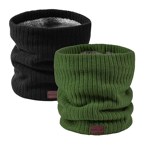 Onvavient Schal Herren Winter, Winter Halsschlauch Ski, Schlauchschal Halstuch Halswärmer Gesichtsschal Fleece Loop Schal Männer Frauen Warm Dick Loopschal Nackenwärmer von Onvavient