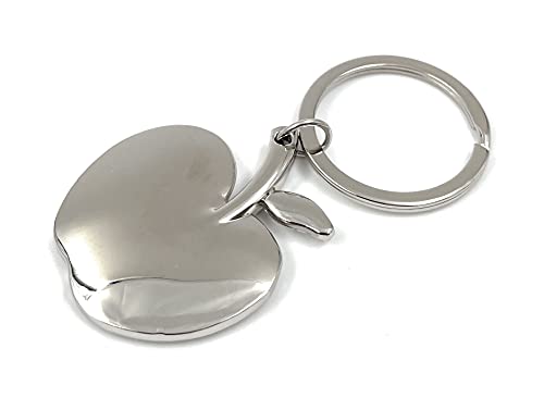 Onwomania Apfel Obst Schlüsselanhänger Metall Glücksbringer in Alu Geschenkbox, ideal zum Verschenken von Onwomania